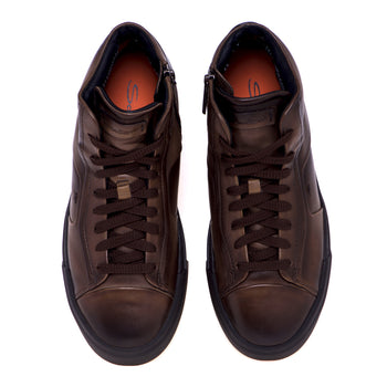 Santoni sneakers in buffered leather - 5