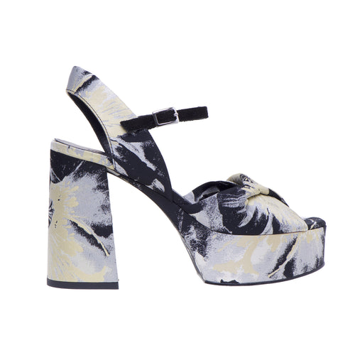 Vic Matiè sandal in floral fabric with 120 mm heel