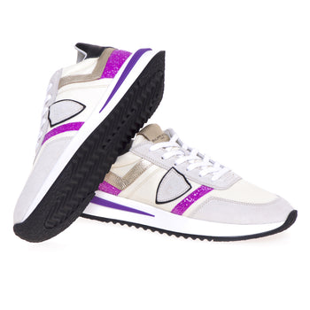 Sneaker Philippe Model Tropez 2.1 in camoscio e tessuto - 4