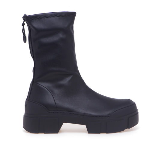 Vic Matiè ankle boot in stretch eco-leather with zip
