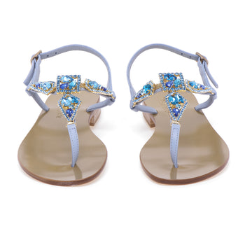 Paolo Ferrara jewel sandal in leather with flip flops - 5