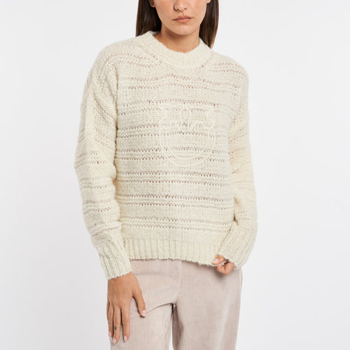 Pinko sweater in alpaca and wool with love birds logo - 1