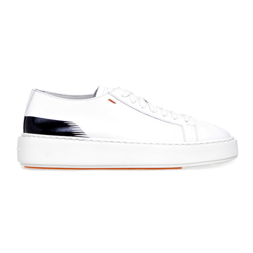 Santoni "Cleanic" leather sneaker with painted detail - 1