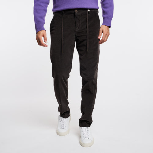 Myths chino trousers in fine ribbed velvet
