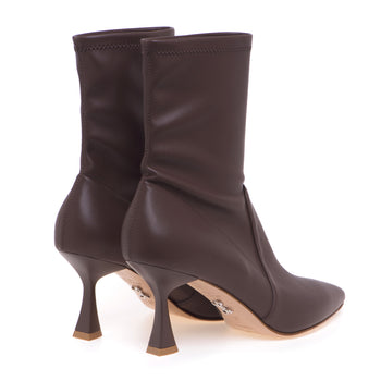 Sergio Levantesi leather ankle boot with elasticated upper and 80 mm heel - 3