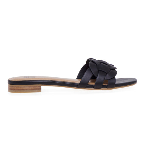 Bibi Lou slipper in eco-leather with woven band
