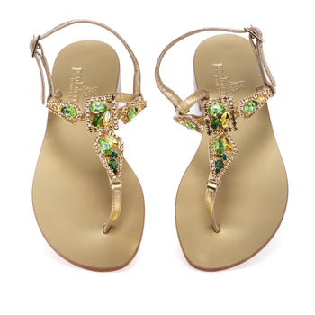 Paolo Ferrara jewel sandal in leather with flip flops - 5