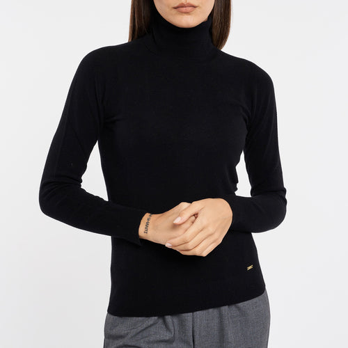Kaos turtleneck sweater in polyviscose - 1