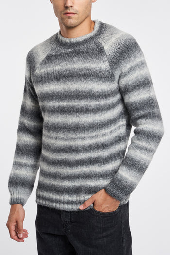 Daniele Fiesoli crew-neck sweater in alpaca with striped pattern - 4