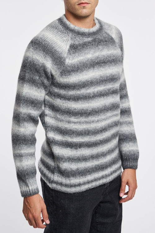 Daniele Fiesoli crew-neck sweater in alpaca with striped pattern - 2
