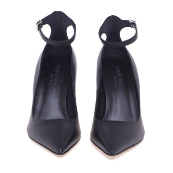 Sergio Levantesi leather pumps with ankle strap and 85 mm heel - 5