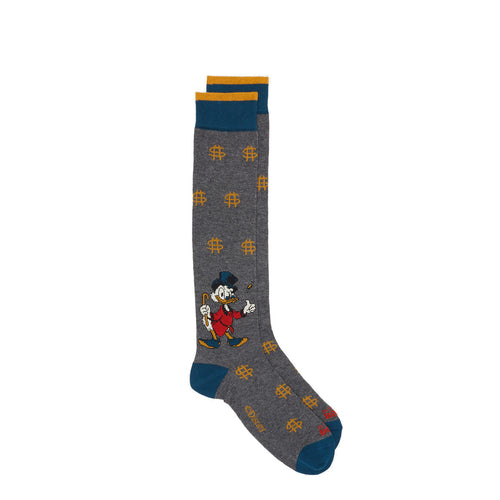 In The Box long socks with "Uncle Scrooge Dollar" pattern