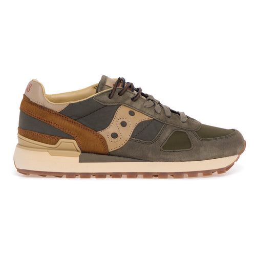 Saucony Shadow sneaker in suede and premium fabric