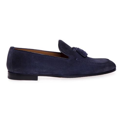 Doucal's moccasin in suede with tassels