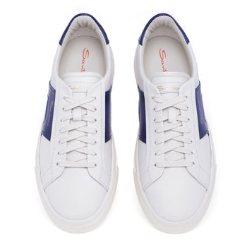 Santoni Double Buckle sneaker in leather - 5