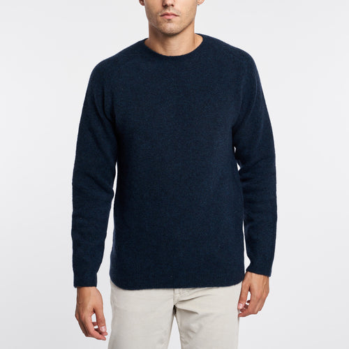 Daniele Fiesoli crew-neck sweater in wool and nylon with raglan sleeves