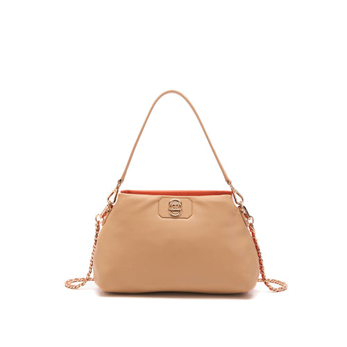 La Carrie shoulder bag in two-tone leather