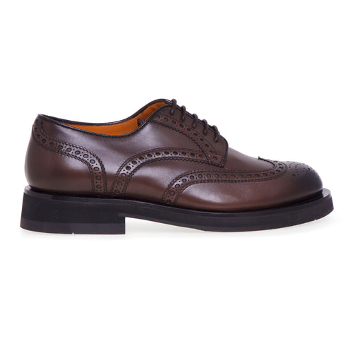 Santoni English style lace-up shoes in aged leather