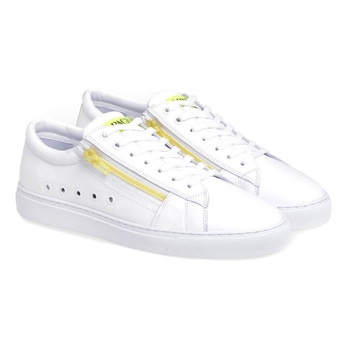 Paciotti 4US sneaker in leather with fluorescent zip - 2