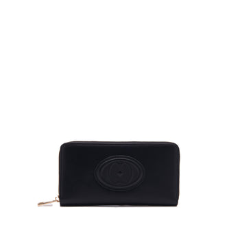 La Carrie zip around wallet in leather with embossed logo - 5