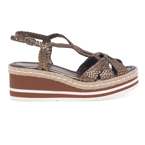 Quintana pons sandal in woven laminated leather
