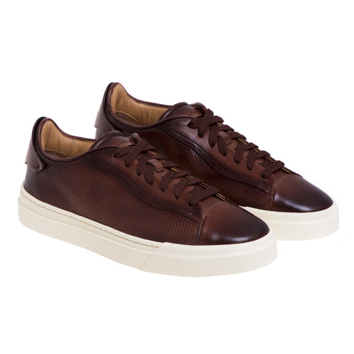 Santoni sneakers in micro-perforated leather - 2