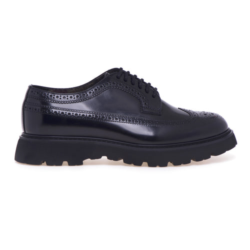 Doucal's English style lace-up shoes in brushed leather