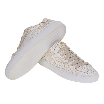 Hide &amp; Jack sneakers in two-tone crocodile-print leather - 4