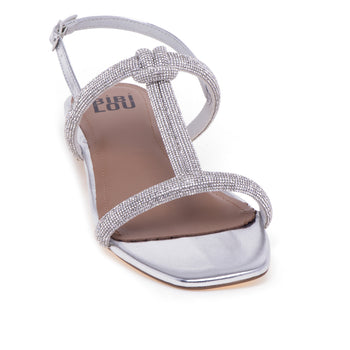 Bibi Lou flat sandal in eco-leather with rhinestones - 4