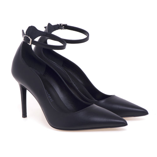 Sergio Levantesi leather pumps with ankle strap and 85 mm heel - 2