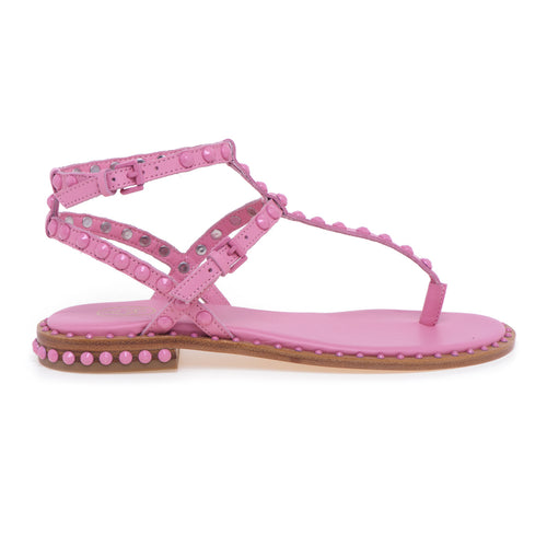 ASH "Parosbis" flip-flop sandal in leather with tone-on-tone studs