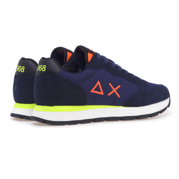 Sun68 Tom Fluo Nylon sneaker in suede and fabric - 3
