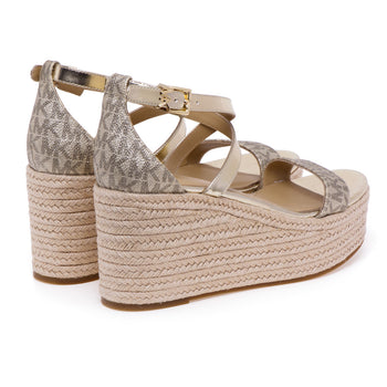 Michael Kors Serena Wedge sandal in leather and rope - 3