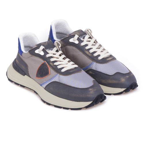 Philippe Model Antibes sneaker in vintage effect leather and fabric - 2