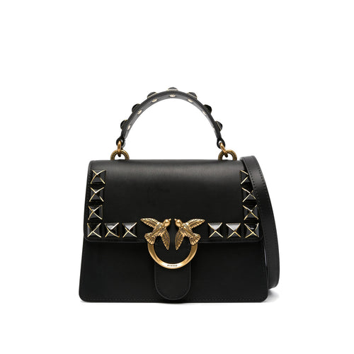 Pinko Classic Love handbag in leather with square studs