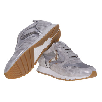 Sneaker running voile blanche in camoscio e tessuto - 4