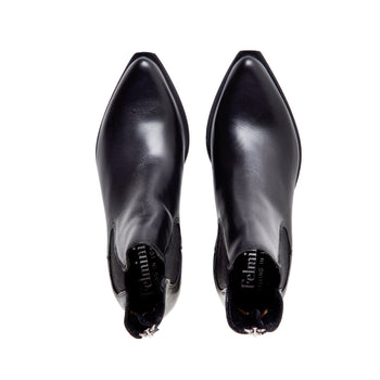 Texan Felmini in leather with side elastic and zip on the heel - 5