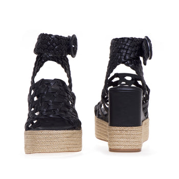 Paloma Barcelò "Eyen" leather sandal with wedge - 4