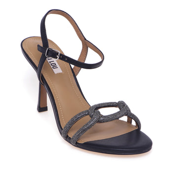 Bibi Lou leather sandal with rhinestones and 85 mm heel - 4