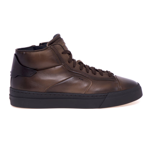 Santoni sneakers in buffered leather