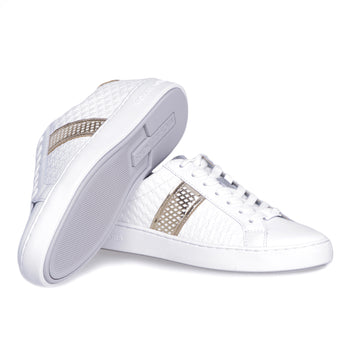 Michael Kors "Irving Stripe Lace Up" sneaker in printed leather - 4