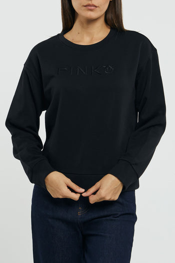 Pinko cotton sweatshirt with embroidered logo - 4