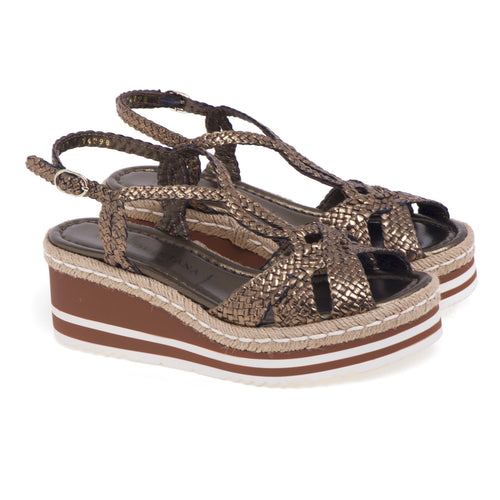 Quintana pons sandal in woven laminated leather - 2