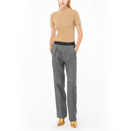 Pinko Prince of Wales trousers with elastic waist - 1