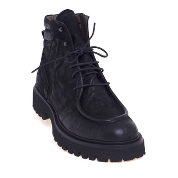 Pawelk's lace-up boot in aged leather with lug sole - 4