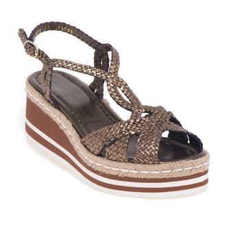 Quintana pons sandal in woven laminated leather - 4