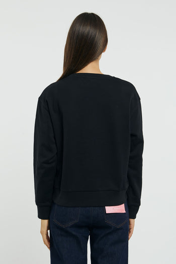 Pinko cotton sweatshirt with embroidered logo - 7