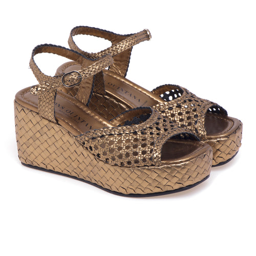 Pons Quintana sandal in woven leather with wedge - 2