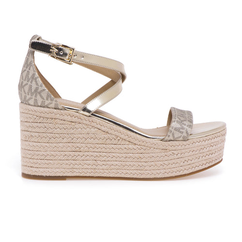 Michael Kors Serena Wedge sandal in leather and rope - 1