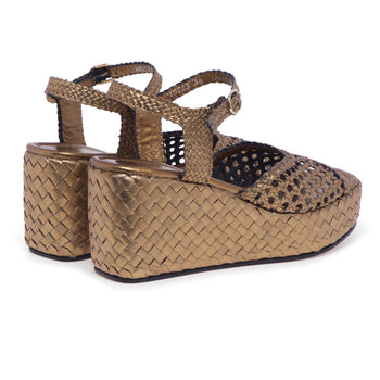 Pons Quintana sandal in woven leather with wedge - 3